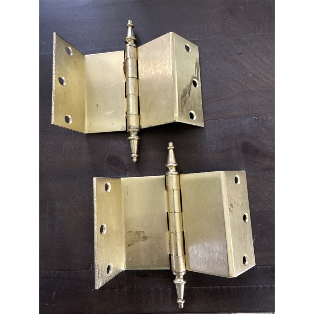 HAGER USA‎ Full Mortise Set Of Two 3.5" Brass Steeple